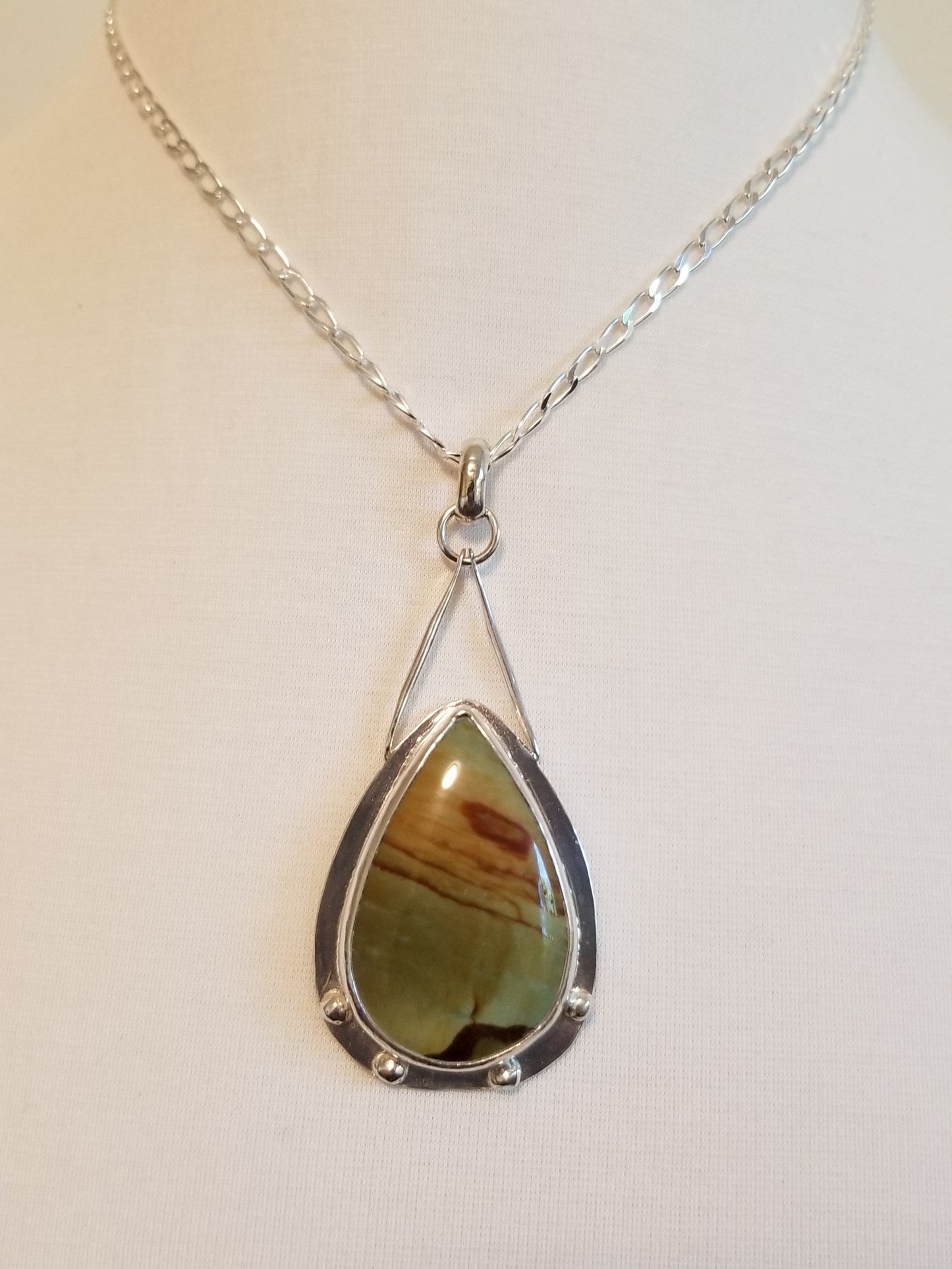 Pendant with Polychrome Jasper