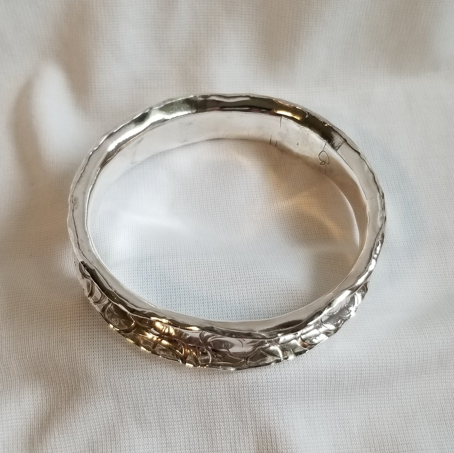 Textured Silver Bangle