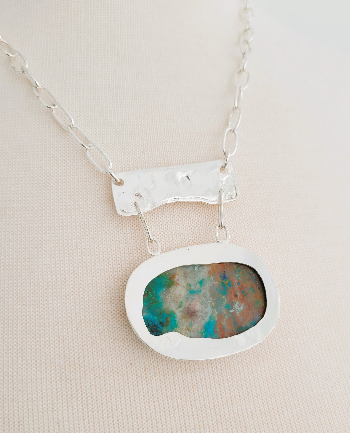 Necklace with Chrysocolla Stone