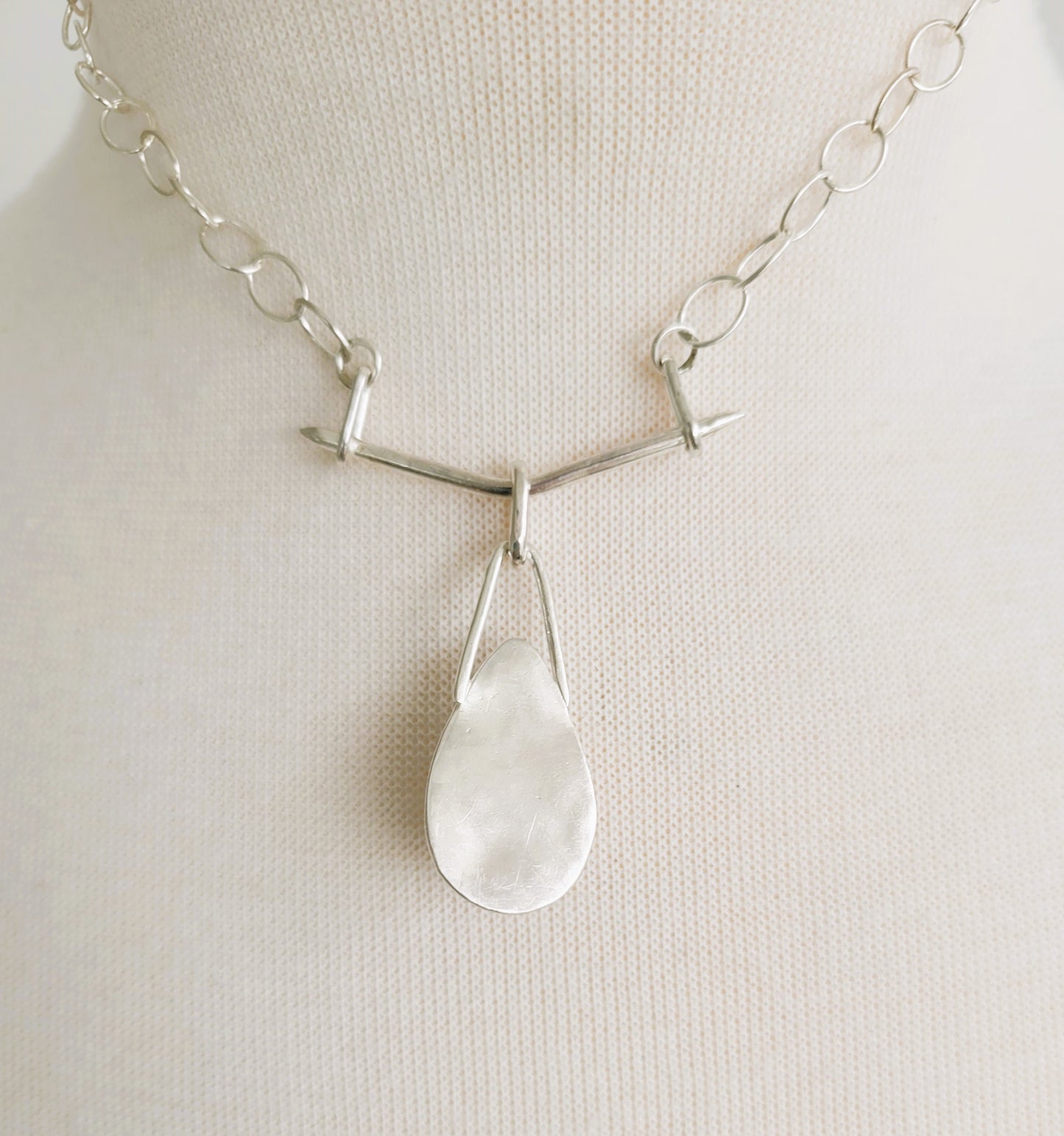 Floating Mexican Fire Opal Necklace