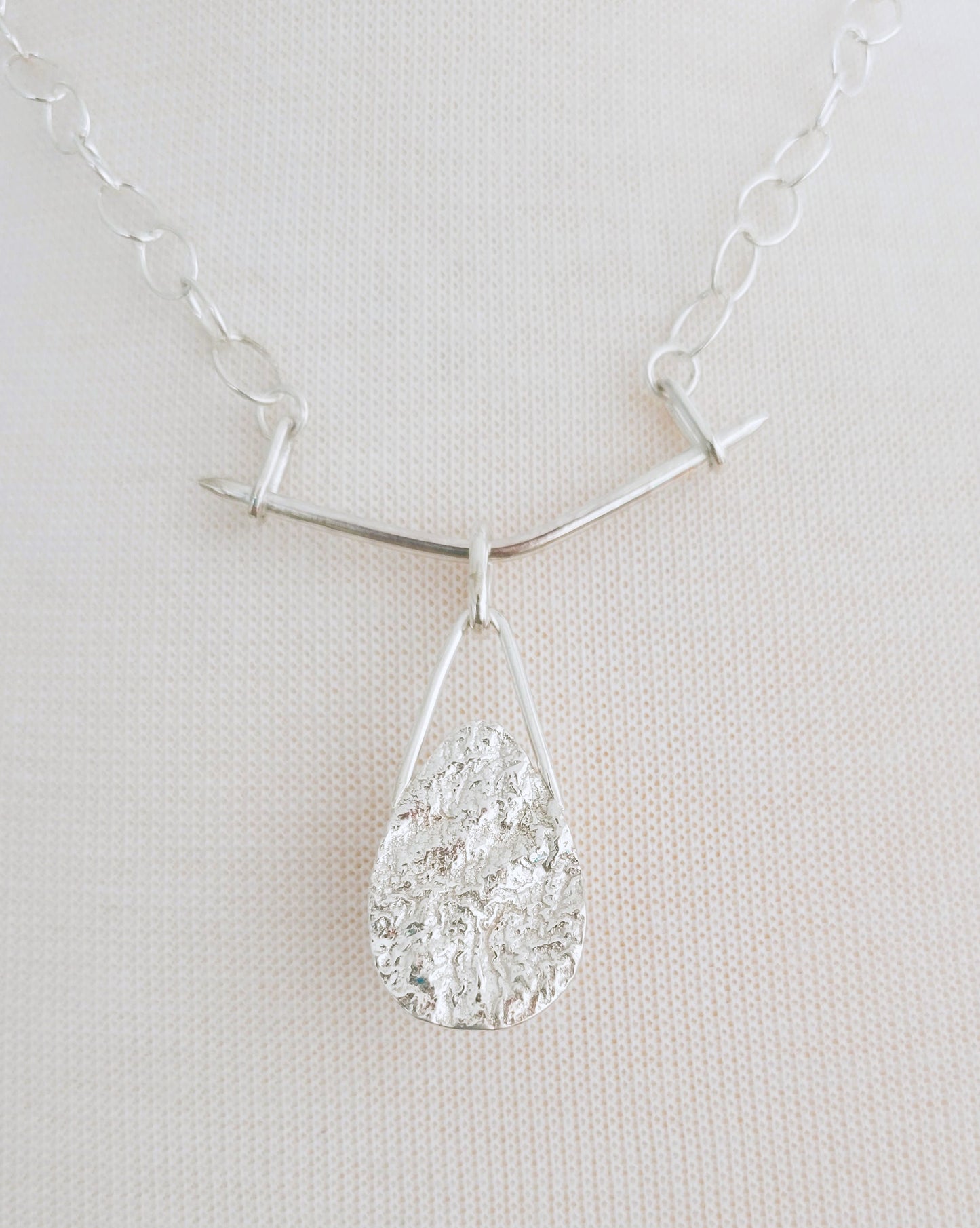Floating Pendant on Post with Moonstone
