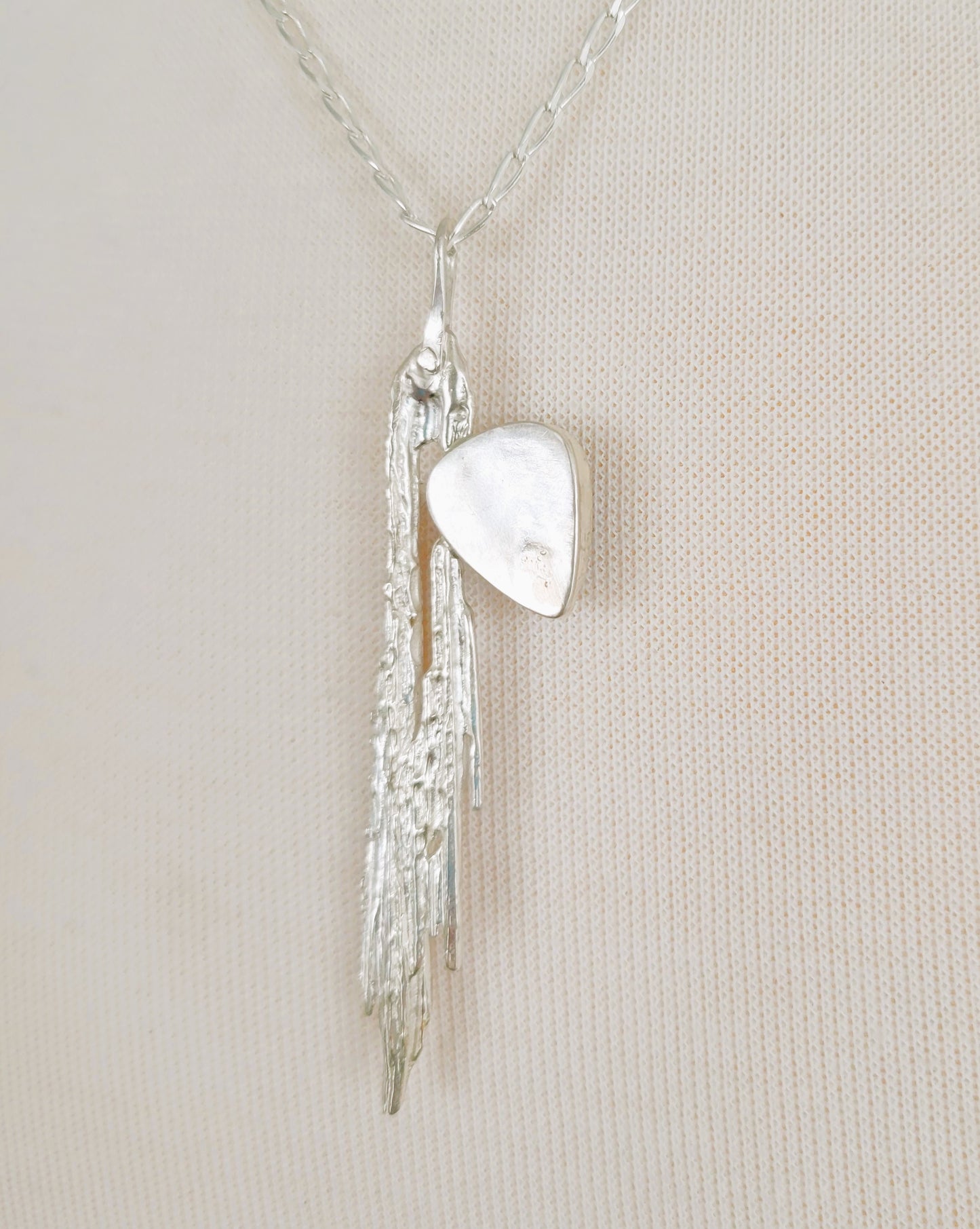 Rutilated Quartz and Broom Cast Pendant