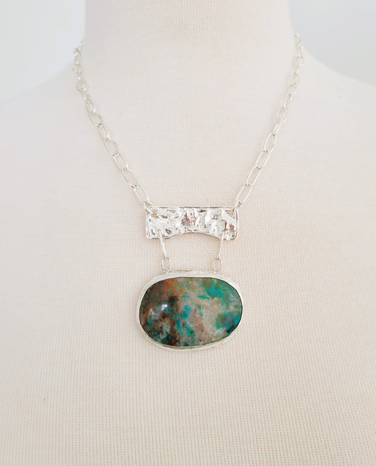 Necklace with Chrysocolla Stone